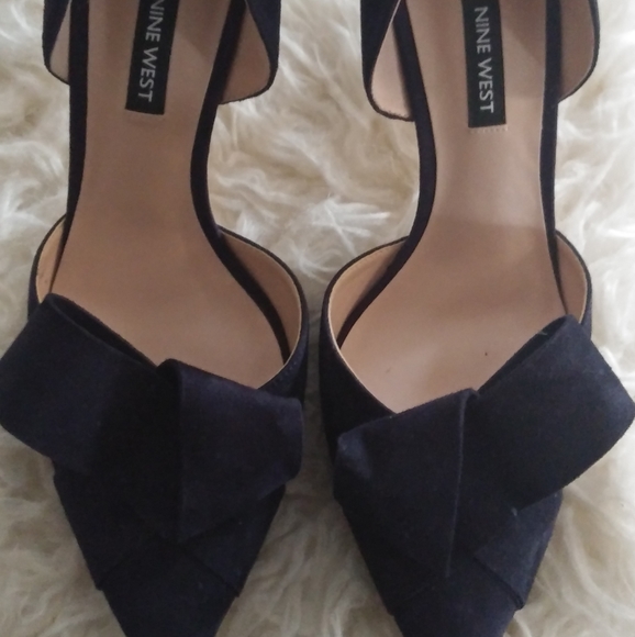 Nine West Shoes - Nine West Navy Suede Pump